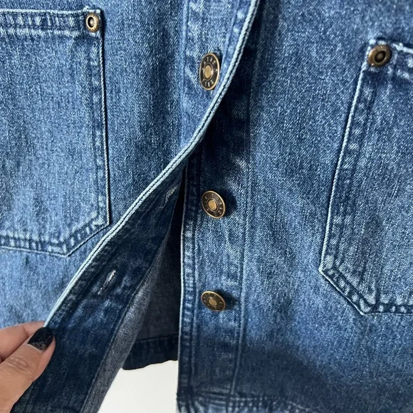 Vintage Denim Button-Up Dress - Picture 2 of 14